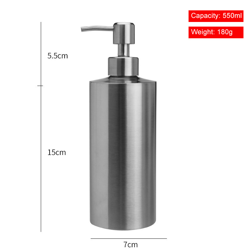 Stainless Steel Soap Dispenser - Rust and Leak Proof Liquid Hand Soap Pump, For Kitchen Sink, Countertops