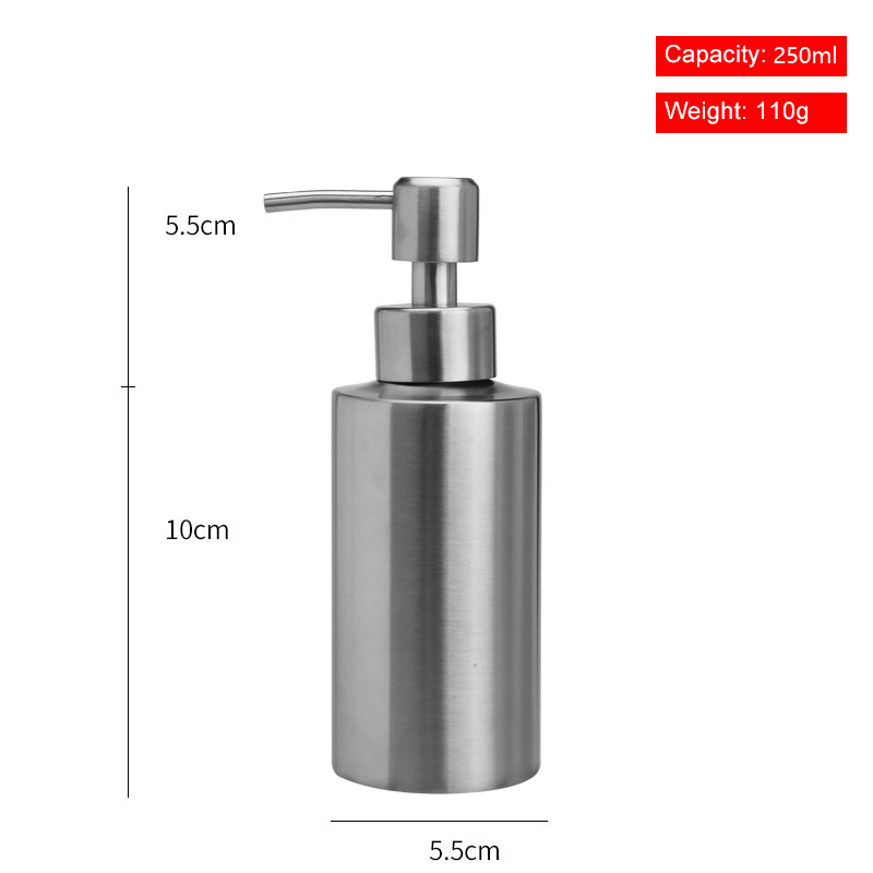 Stainless Steel Soap Dispenser - Rust and Leak Proof Liquid Hand Soap Pump, For Kitchen Sink, Countertops