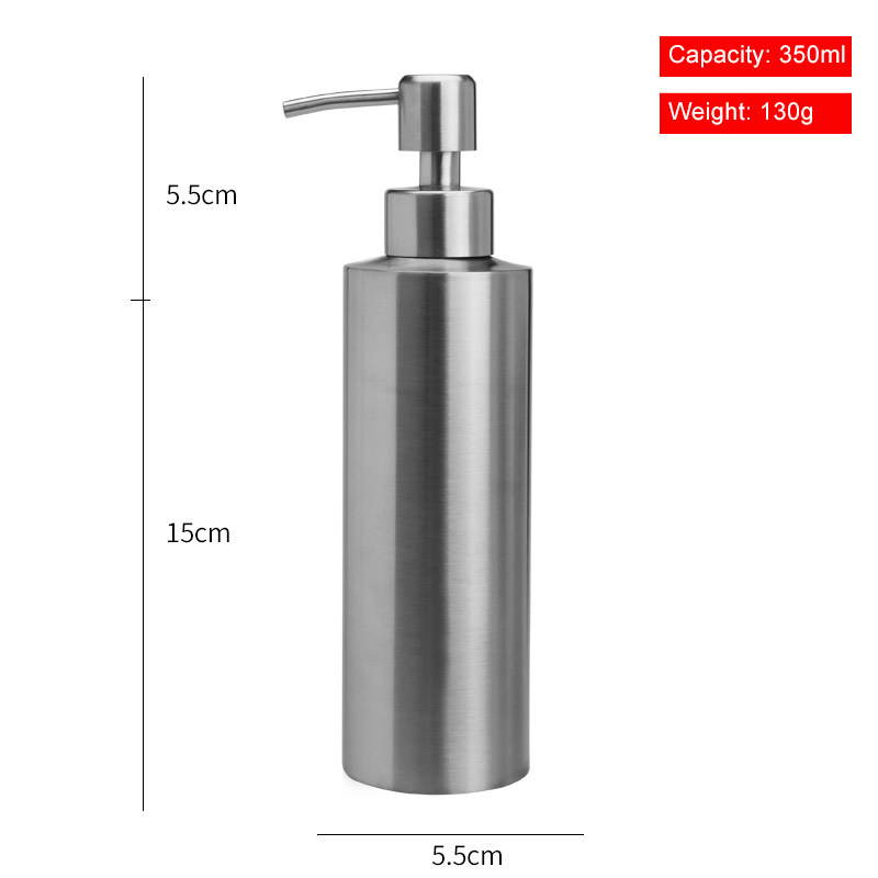 Stainless Steel Soap Dispenser - Rust and Leak Proof Liquid Hand Soap Pump, For Kitchen Sink, Countertops