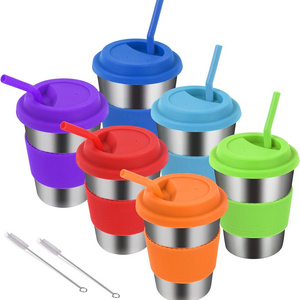 Stainless Steel Cups Metal Pint Cups Shatterproof Drinking Glasses for Kids or Adults