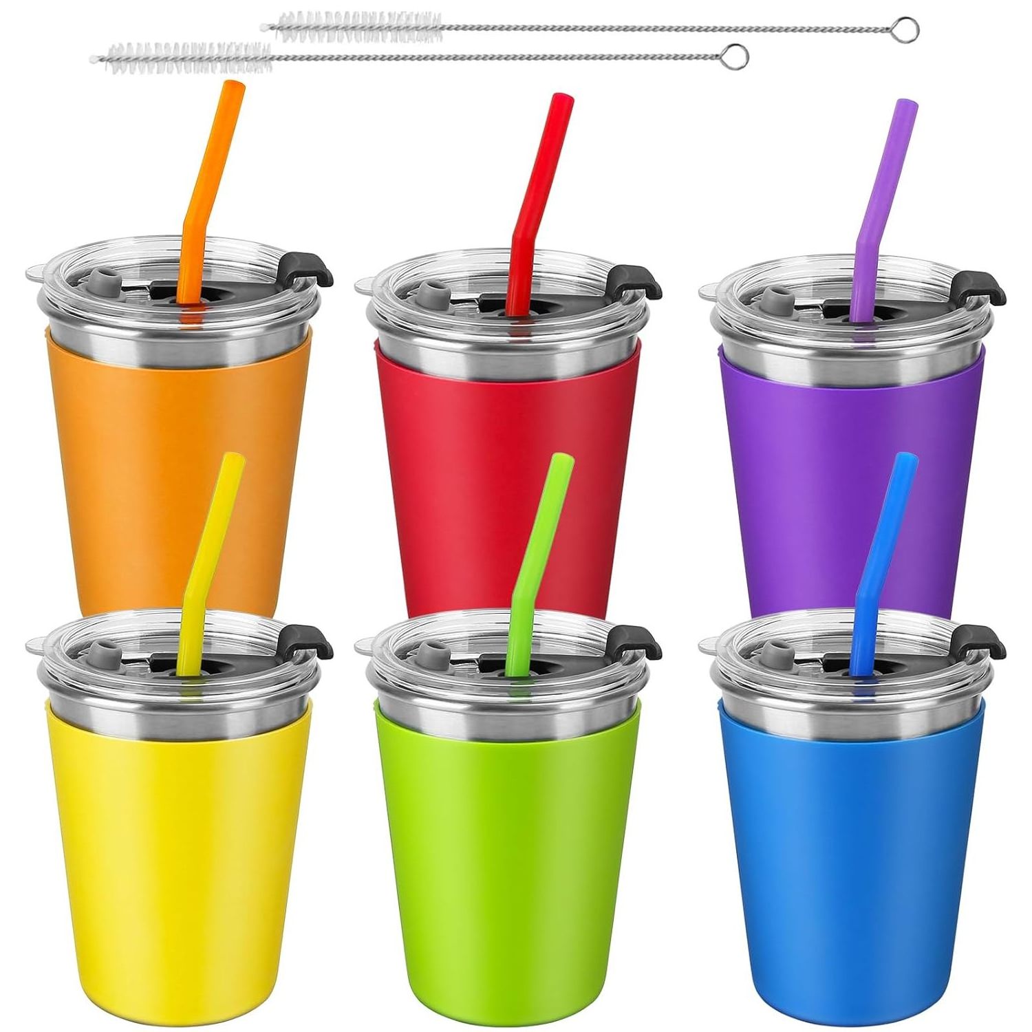 Stainless Steel Cups Metal Pint Cups Shatterproof Drinking Glasses for Kids or Adults