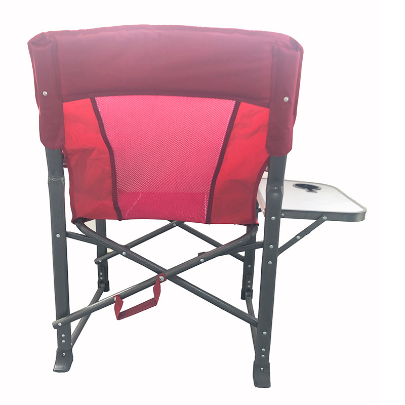 Promotional flat tube makeup outdoor folding camping xxl pink director chair with table