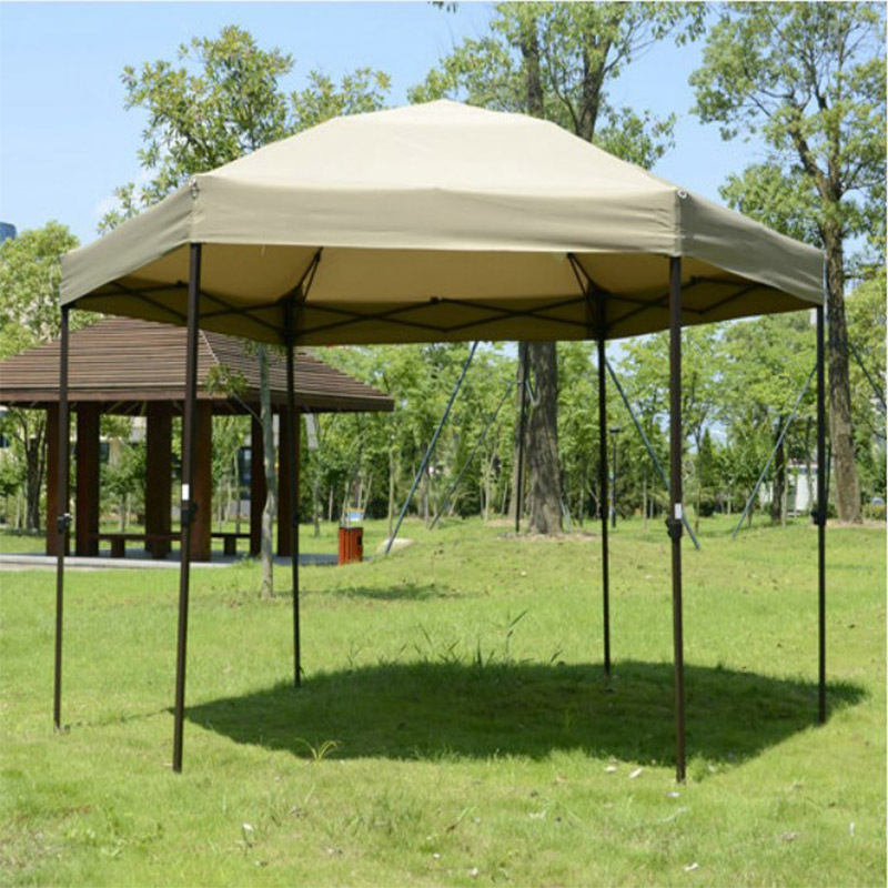 outdoor waterproof pop up gazebo hexagonal folding gazebo with Mosquito net