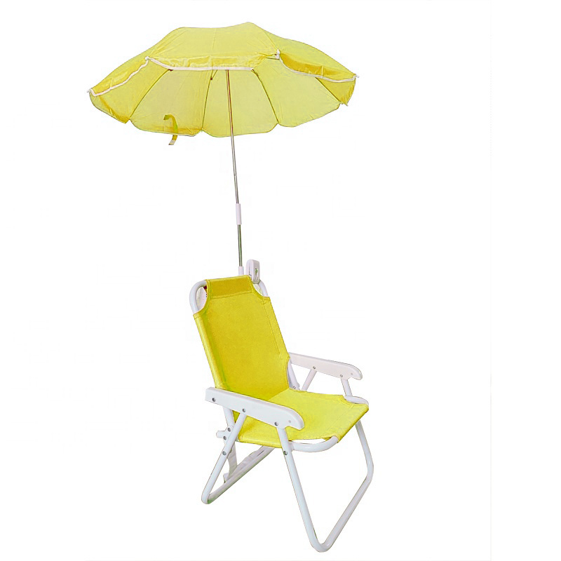 Nice price portable outdoor kids beach reclining foldable camping chair with umbrella