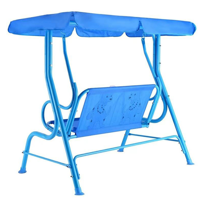 cute colorful two seat double indoor and outdoor children swing chair with stand