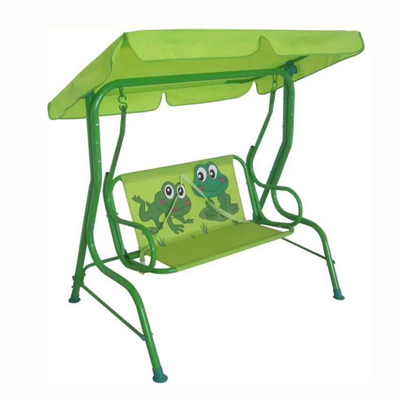 cute colorful two seat double indoor and outdoor children swing chair with stand