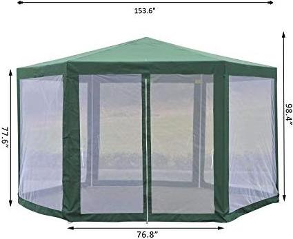 outdoor waterproof 2x2x2m gazebo hexagonal furniture hexagonal gazebo metal with mesh mosquito net