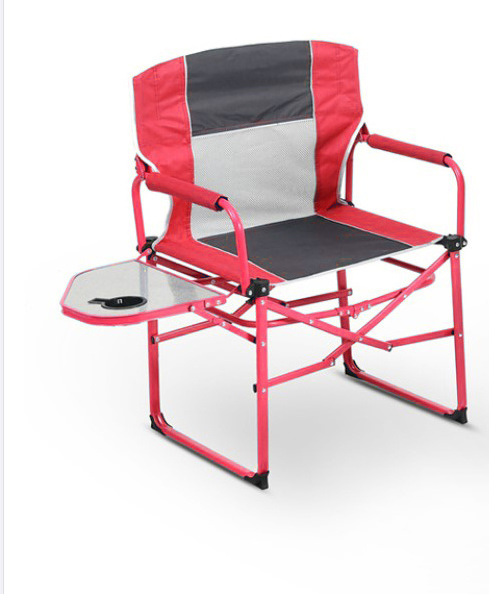 Heavy duty outdoor portable camping chair folding director chair with side table,Pocket