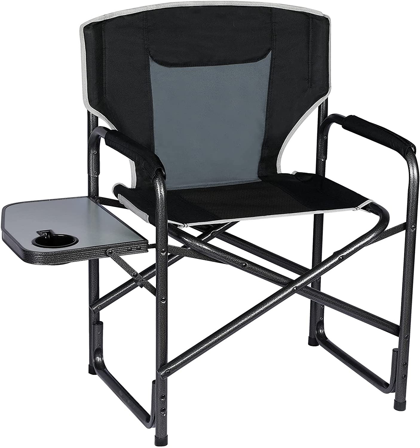 Folding Camping Chairs Portable Lawn Director Chairs with Side Table