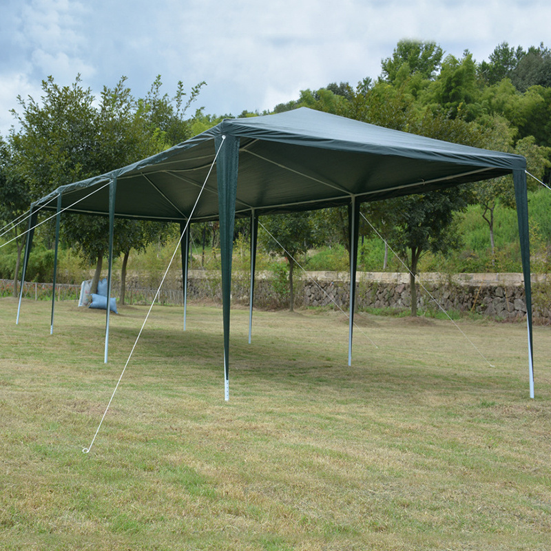 wholesale 10x30 ft outdoor gazebo party tent 3x9m PE gazebo steel tent with sidewall for events multifunction