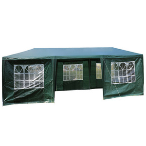 wholesale 10x30 ft outdoor gazebo party tent 3x9m PE gazebo steel tent with sidewall for events multifunction