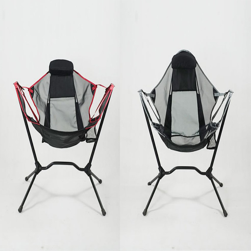 Outdoor moon chair portable folding rocking chair ultra light camping fishing chair