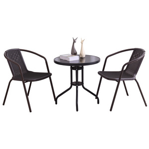 wholesale outdoor garden table and rattan chairs garden wicker chair