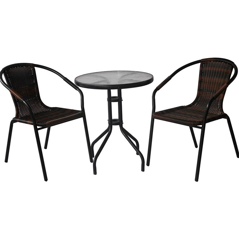 wholesale outdoor garden table and rattan chairs garden wicker chair