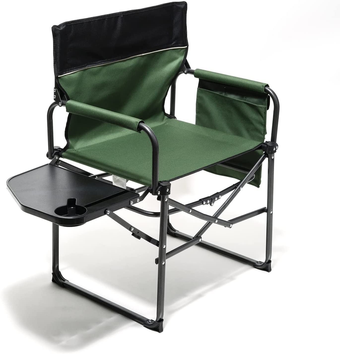 Folding Camping Chairs Portable Lawn Director Chairs with Side Table