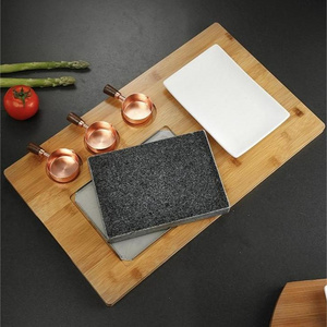 Restaurant stone hot cooking lava rock grill basalt rock sets for bbq indoor