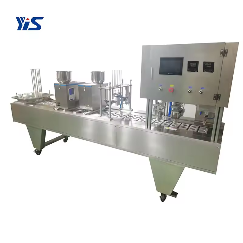 Automatic PLC control  coffee powder filling and sealing machine piston filling sealing machines for small businesses