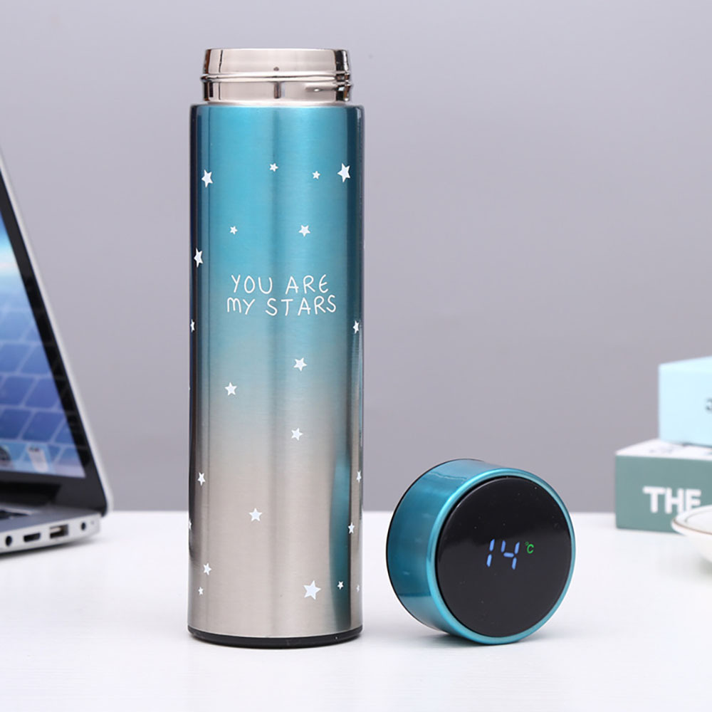 500ml Digital Vacuum Flask Thermo Led Light Touch Temperature Display Termo Inteligente Smart Water Bottle