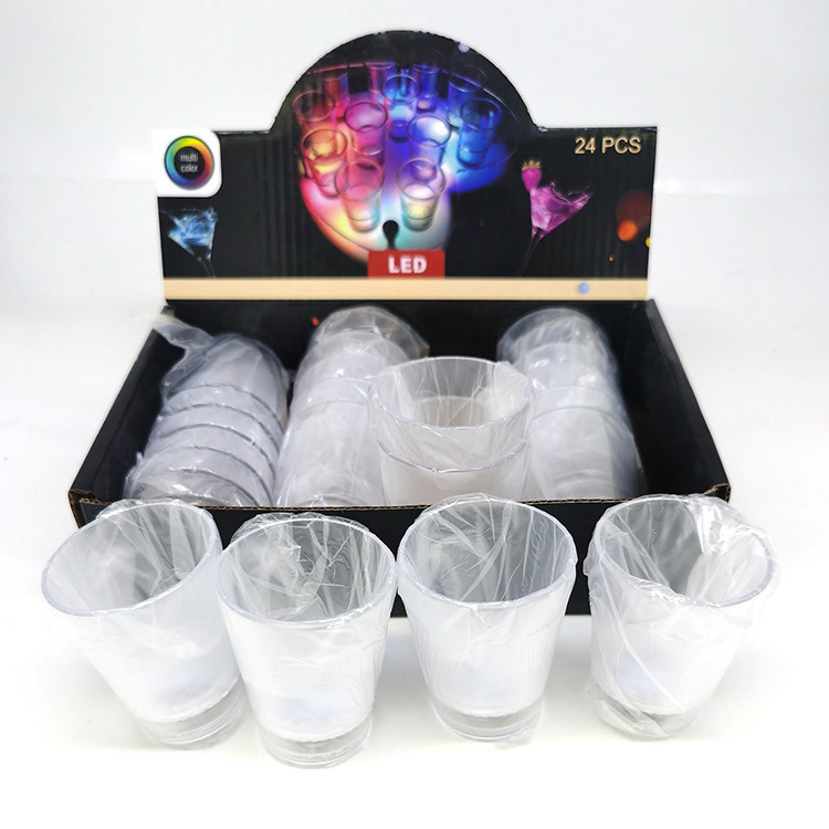 2023 New Liquid Activated Mini Light Up Flashing Led Cup Plastic Led Cup for Bar