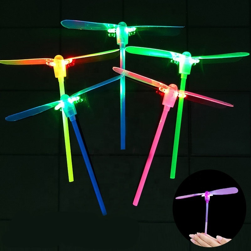 Led Luminous Flying Light Up Toys Flashing Bamboo Dragonfly Electronic Cheap Kids Gift Party Decoration