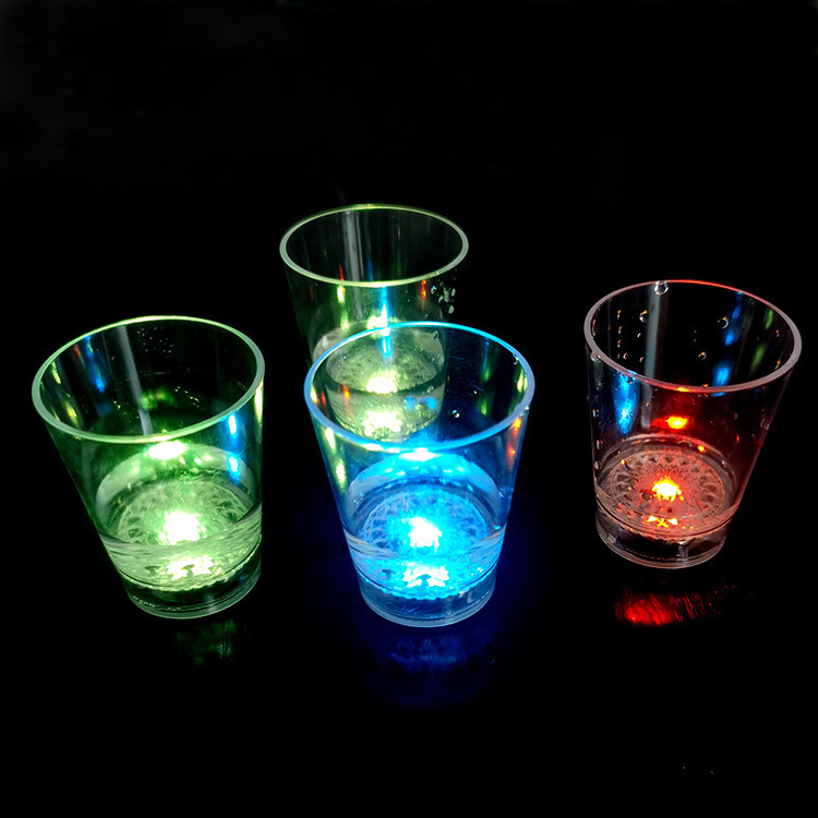 2023 New Liquid Activated Mini Light Up Flashing Led Cup Plastic Led Cup for Bar