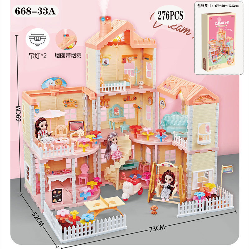 dolls house furniture  christmas dollhouse doll house miniature accessories furniture toys doll building house luxury 4 floors