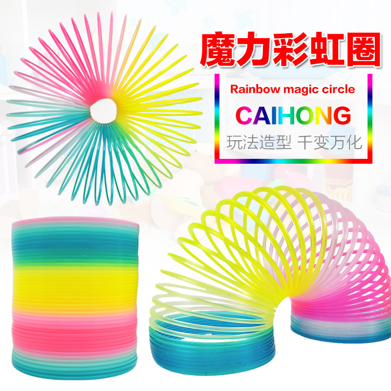 Best Welcome Fashion Projection Light Toy Rainbow Ring 3D Magic Rainbow Ring Toys