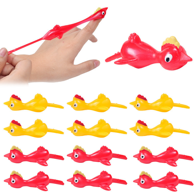 New Catapult Launch Turkey Fun And Tricky Slingshot Chick Practice Chicken Elastic Flying Finger Birds Sticky Decompression Toy