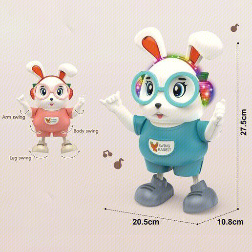 2023 Hot Selling Baby Toys Jumping And Dancing Electric Bunny Robot Dancing Rabbit Robot For Party