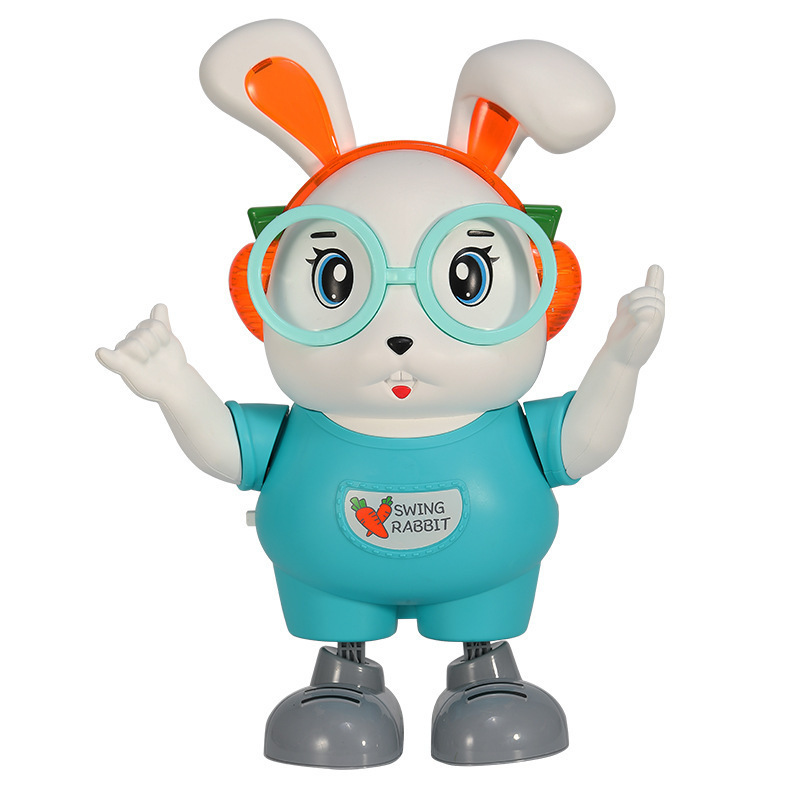 2023 Hot Selling Baby Toys Jumping And Dancing Electric Bunny Robot Dancing Rabbit Robot For Party