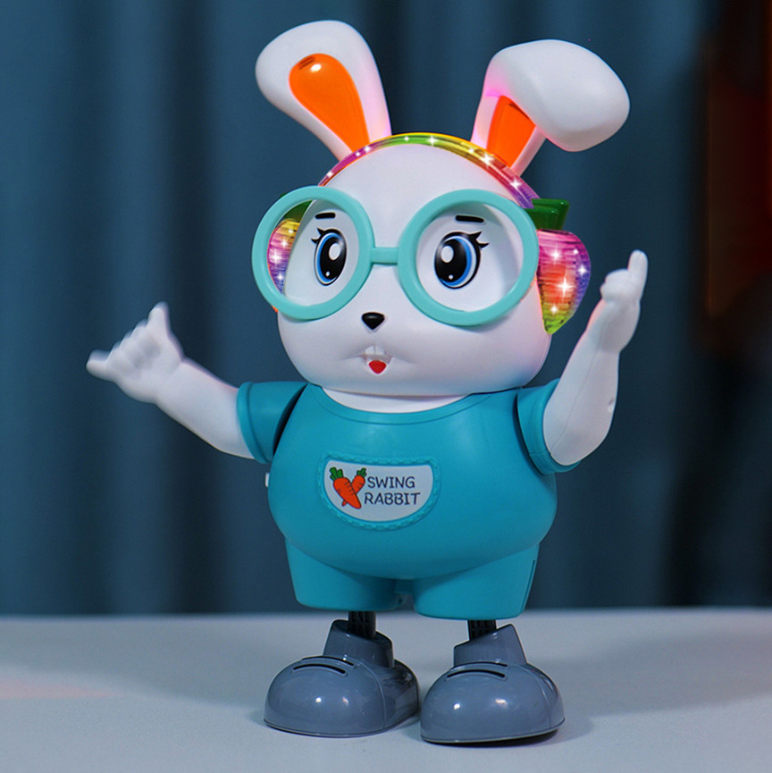 2023 Hot Selling Baby Toys Jumping And Dancing Electric Bunny Robot Dancing Rabbit Robot For Party