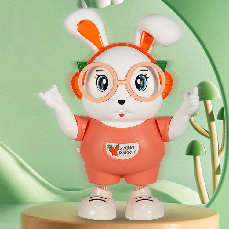 2023 Hot Selling Baby Toys Jumping And Dancing Electric Bunny Robot Dancing Rabbit Robot For Party