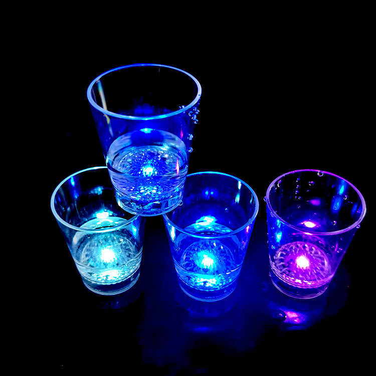 2023 New Liquid Activated Mini Light Up Flashing Led Cup Plastic Led Cup for Bar