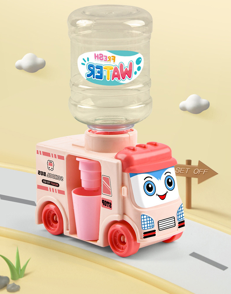 Bus Mini Water Dispenser Toy Play House Toy Water Dispenser Pretend Play Kitchen Mini Water Dispenser Toy For Kids