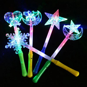 LED Flashing Lights Up Glow Sticks Snowflake Wand Party Concert Kids Gift Glowing Toys LED Toys Snowflake Stick