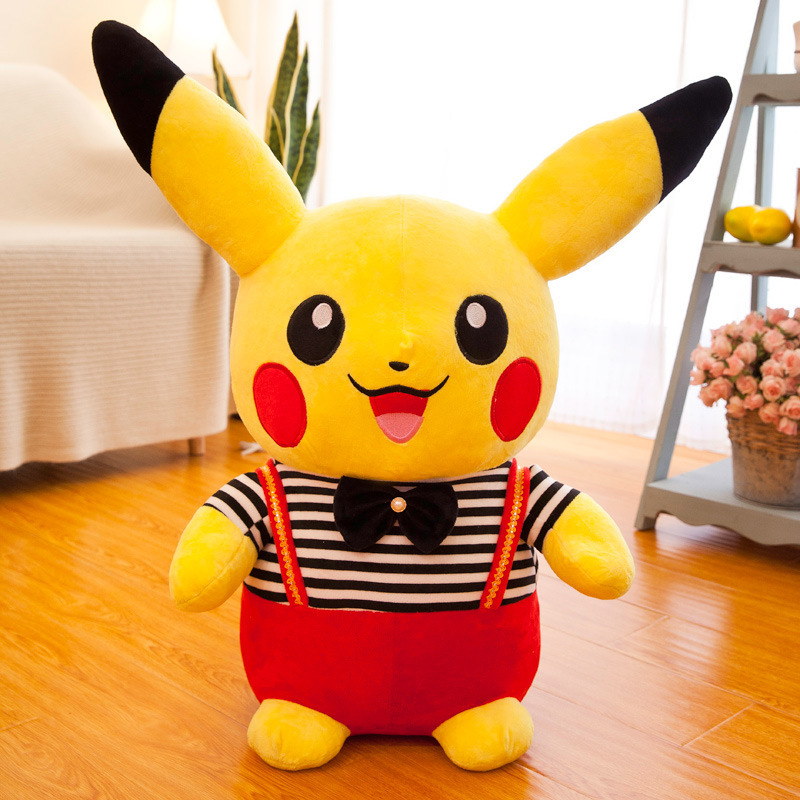 45cm Kawaii Pokemoned Smile&Laugh Pikachu Plush Toy Stuffed Anime Cotton Soft Doll Stuffed Pillow Gifts for Kid Room Decoration