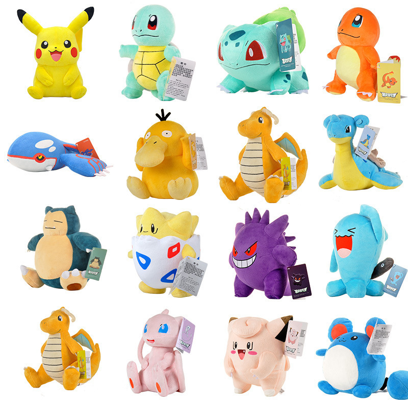 70 Styles Pokemoned Anime Plush Toys Charmander Squirtle Pikachu Plushie Stuffed Animal Toy Peluche Poke mon Doll Gift Kid