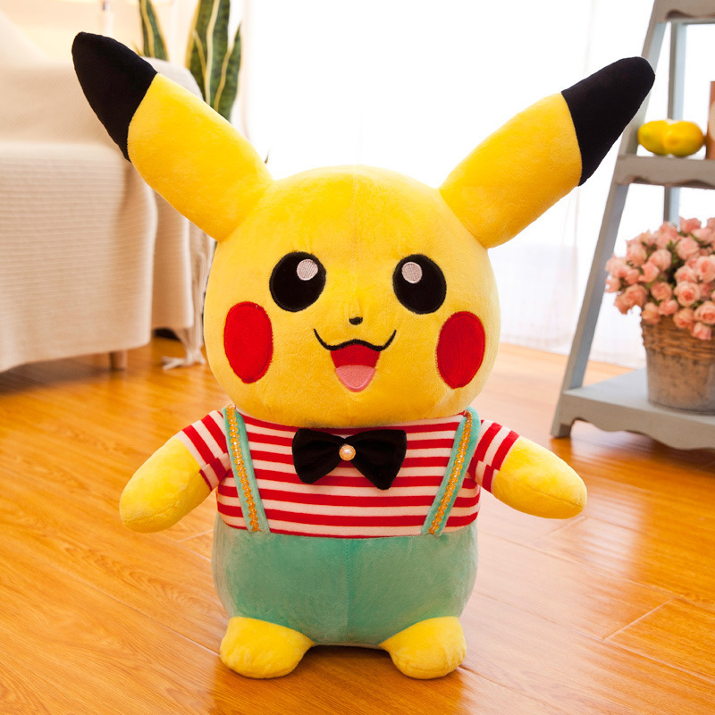 45cm Kawaii Pokemoned Smile&Laugh Pikachu Plush Toy Stuffed Anime Cotton Soft Doll Stuffed Pillow Gifts for Kid Room Decoration