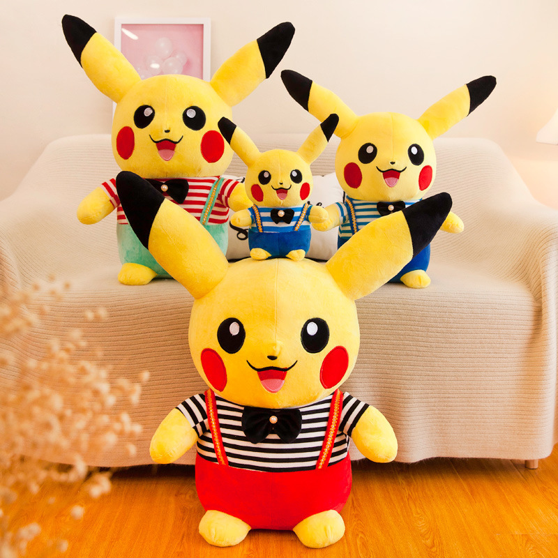 45cm Kawaii Pokemoned Smile&Laugh Pikachu Plush Toy Stuffed Anime Cotton Soft Doll Stuffed Pillow Gifts for Kid Room Decoration