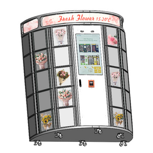 Vending machine with humidty and temperature green plants fresh bouquets automatic flower marine vending