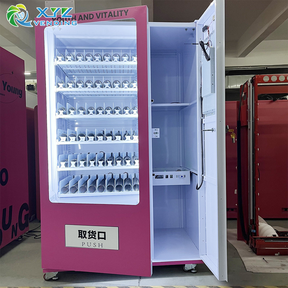 Customized Full Sticker Design Spiral 21.5 Inch Touch Screen Lashes Beauty Vending Machine