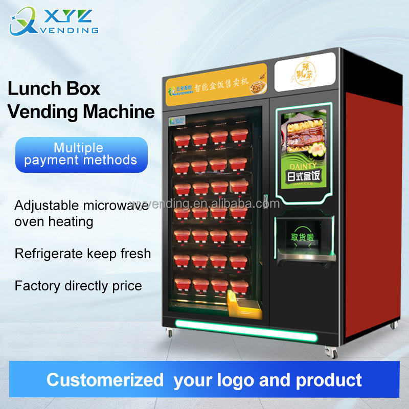 Commercial Automatic Fast Food Box Lunch Bread Sandwiches Vending Machine Hot Food Vending Machines