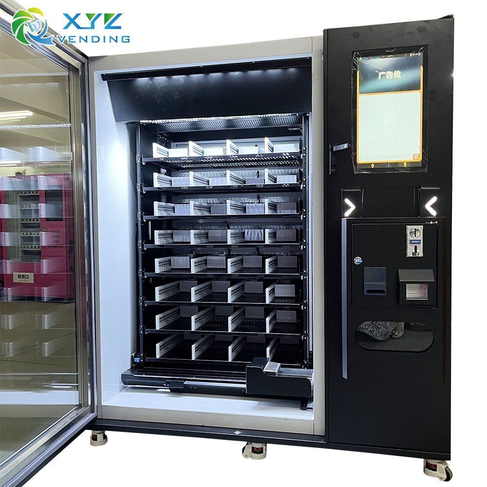 24Hours self store 21.5 inch touch screen pre meal soup ramen instant noodle vending machine brands