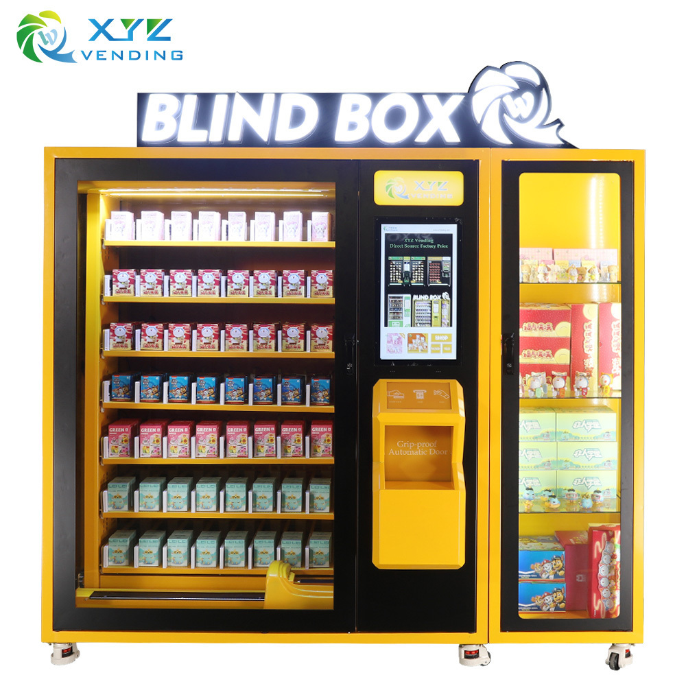 Lighting XY elevator system adjustable slots blind gift toy doll touch screen secret box vending machine