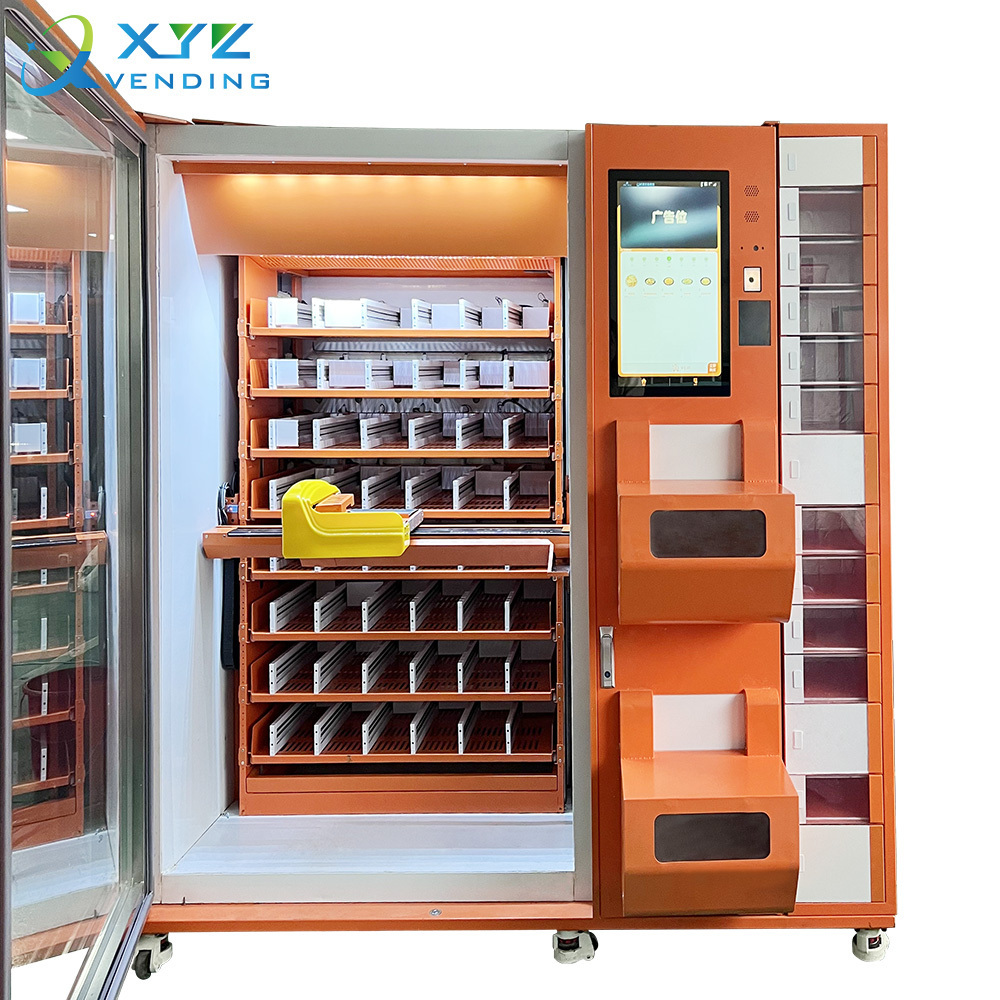 Pasta Rice Pre-meal with refrigerator heated by microwave oven fast meal bento hot food lunch box vending machine