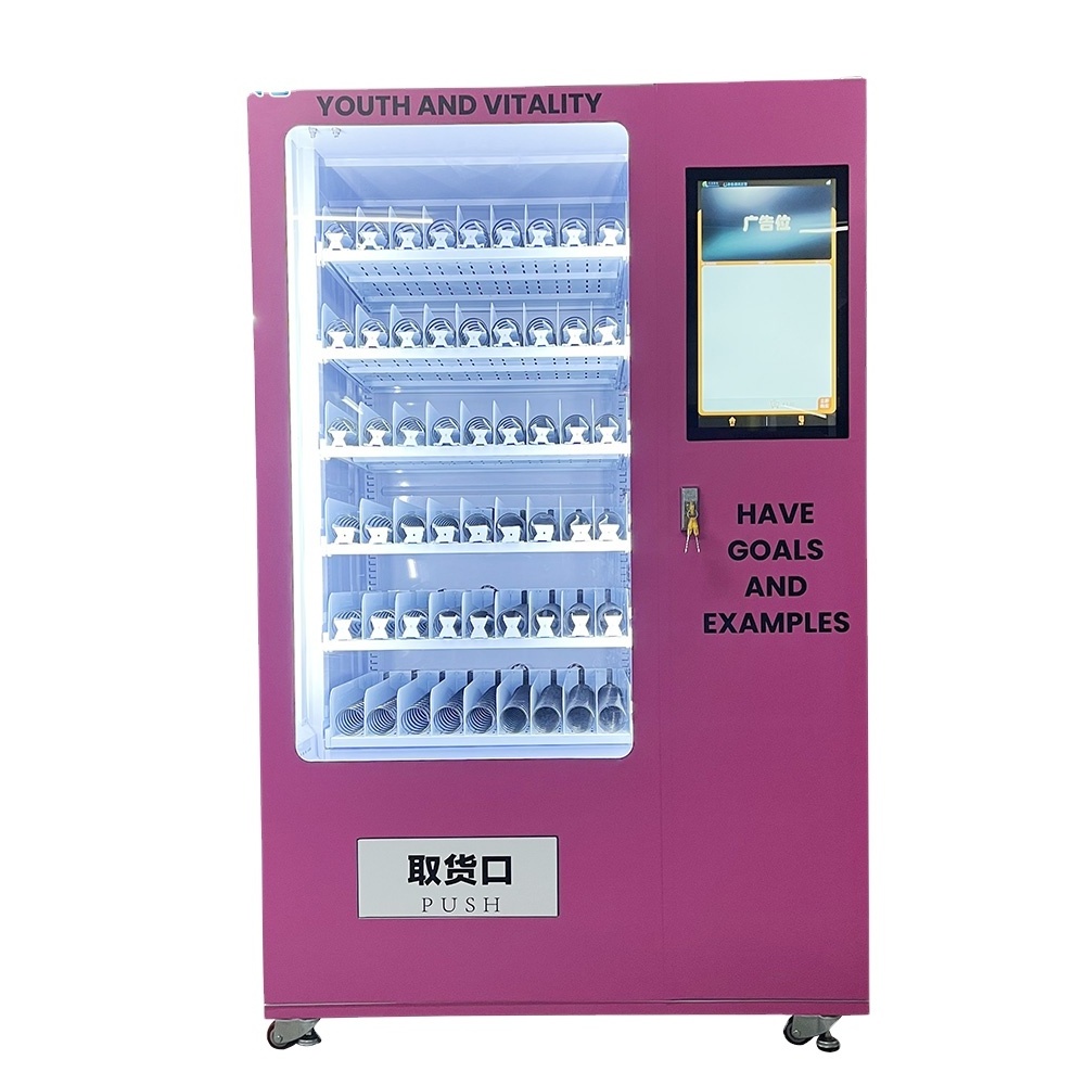 Guangdong Factory Hot Sale Infrared Detection Credit Card Beauty Cheap Pink Vending Machine