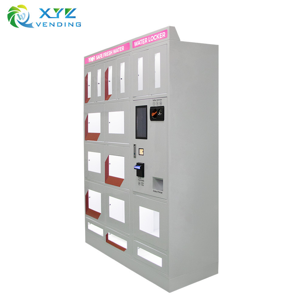 Shopping mall subway locker cabinet touch screen digital shoe water bottle vending machine