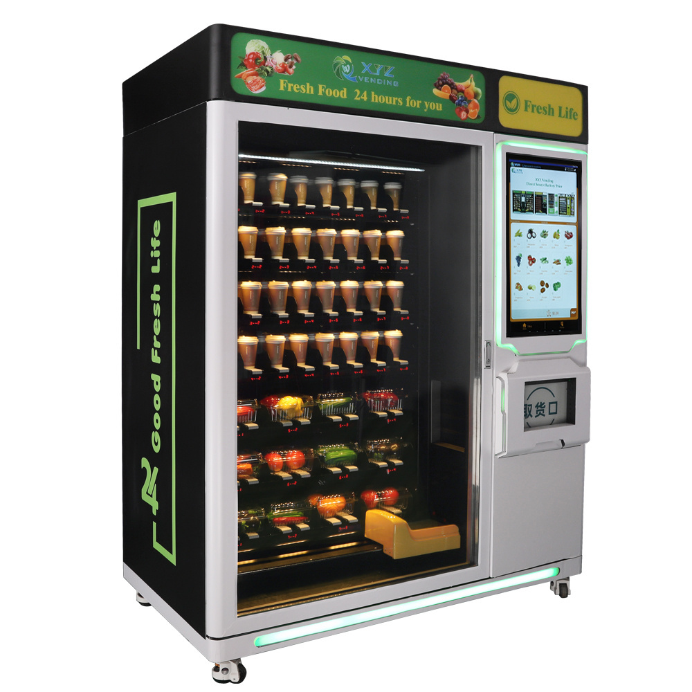 XYZ 24 Hours Self Service Store Vegetables Fruit Egg Automatic Fresh Food Vending Machines For Retail Items