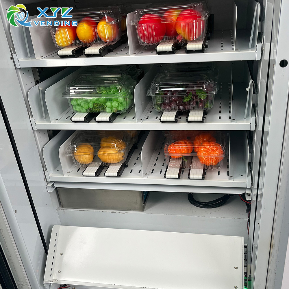 Custom Adjustable Slots Y Elevator Fruit Automatic Hamburger Milk Fresh Food Outdoor Vending Machine