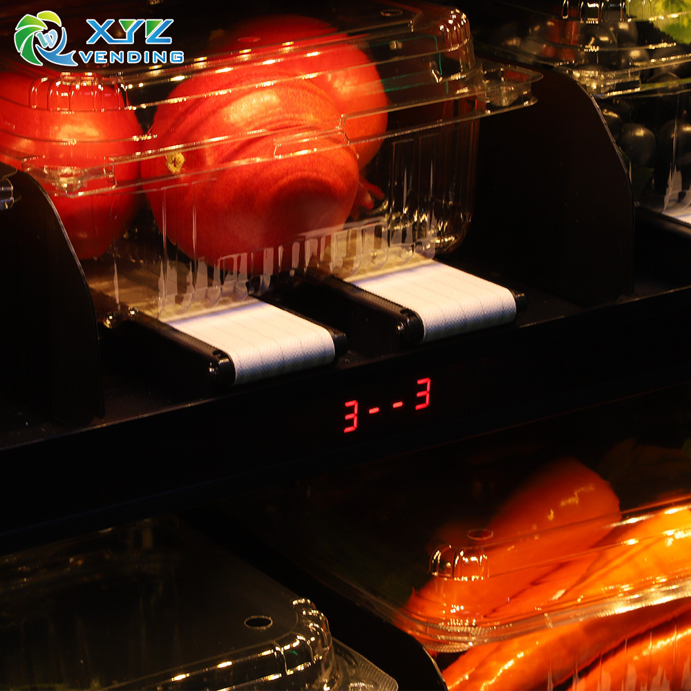 XYZ Banknote Coin Operated XY Elevator Fresh Salad Vegetables Sandwich Outdoor Automatic Bread Vending Machine